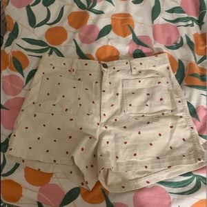 madewell strawberry shorts